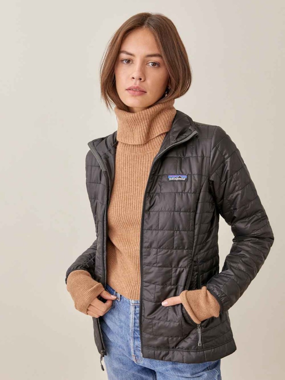 Patagonia Nano Puff Black Quilted Jacket Women's Size XS